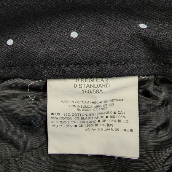 Old Navy Pixie Pants Womens Size 0 Black White Dot Print Stretch Black - Picture 10 of 10